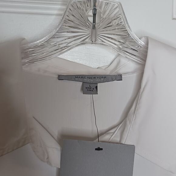 Marc New York Andrew Marc White Button Down Blouse NWT - Picture 8 of 11